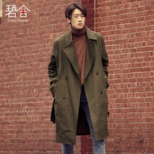 S-3XL! весенне-осенняя оригинальная Мужская молодежная ветрозащитная одежда, длинная версия свободного ретро-пальто в Корейском стиле