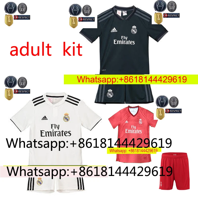 Новый 2018 2019 Реал Мадрид Джерси 18 19 от футбол camisetas Роналду Бейл Бензема тайский AAA