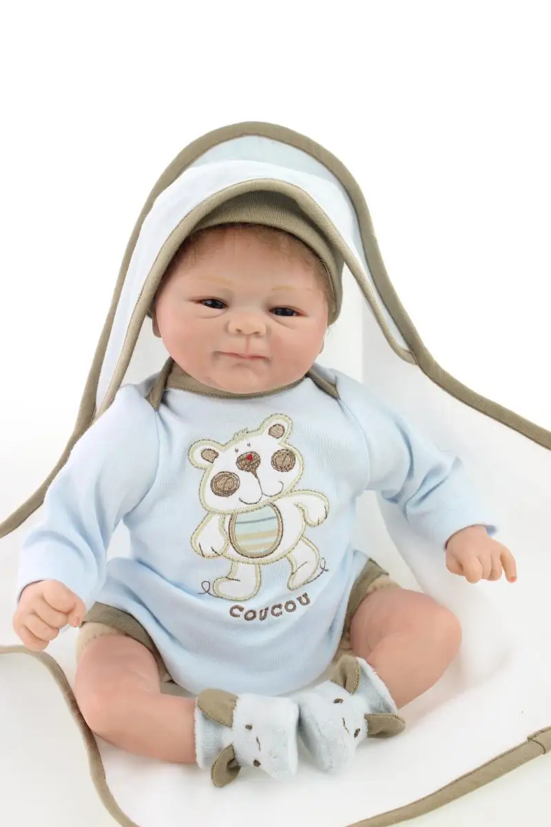 Full Silicone Reborn Baby Doll Newborn Lifelike Realistic Toy for Lover/ Mum 18" 