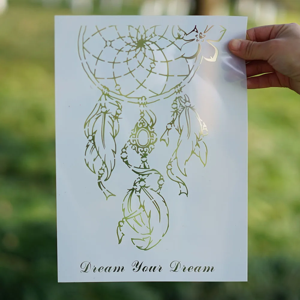 

A4 A3 A2 Dreamcather Stencils for Wall Painting DIY Scrapbooking albumPaper Card Making Craft Decorative Embossing Template