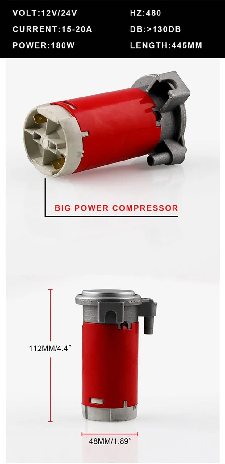 Free shipping 150DB Super Loud 12V/24V Single Trumpet Air Horn <br />Compressor Car Lorry Boat Motorcycle AH015Free shipping 150DB Sup-in <br />Multi-tone