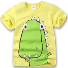 1-6Y Boys T-shirt Dinosaur 2016 Girls Tees Clothing Children Bottoming Shirt Kids t shirt Infantis vetement Summer Clothing