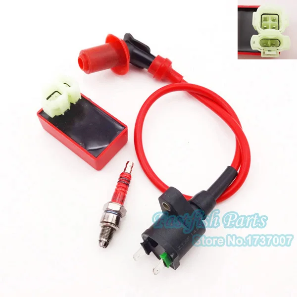

Racing Ignition Coil 6 Pin AC CDI A7TC Spark Plug 3 Electrode For GY6 50cc 125cc 150cc Moped Scooter ATV Go Kart Pit Dirt Bike