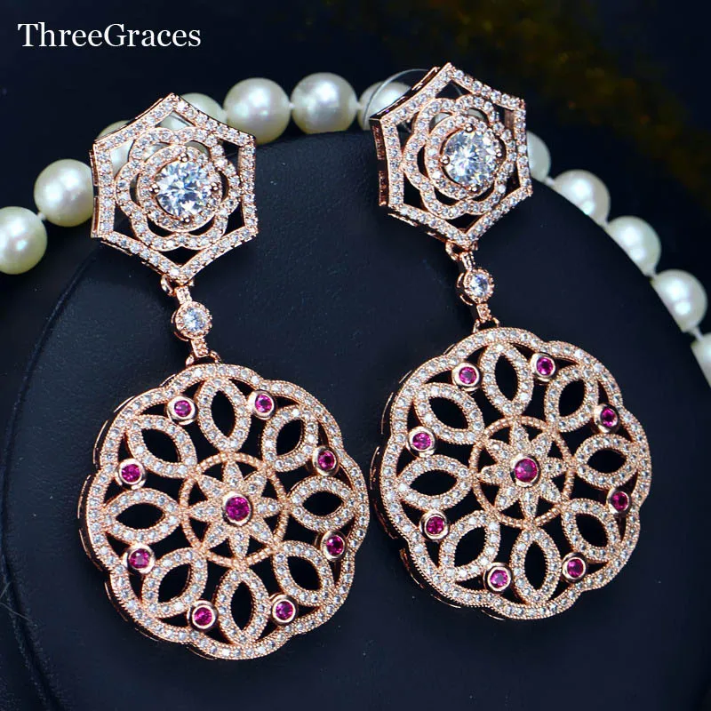 ThreeGraces Роскошные африканские нигерийские ювелирные изделия цвета розового