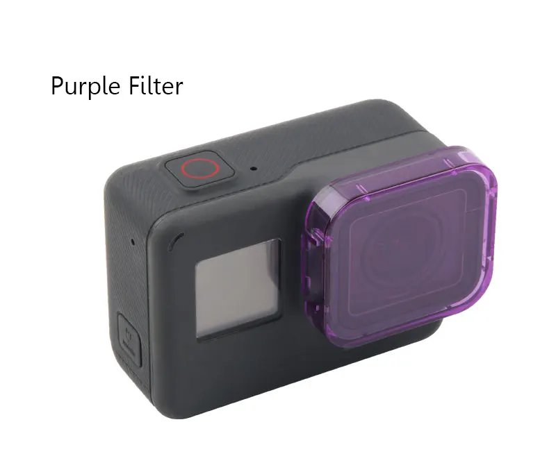 Dive Filter For Gopro 5 Professional 6 Color Diving Filter Yellow Red Purple Orange Pink Dive Lens Filter Kit For Go pro Hero 5 (7)