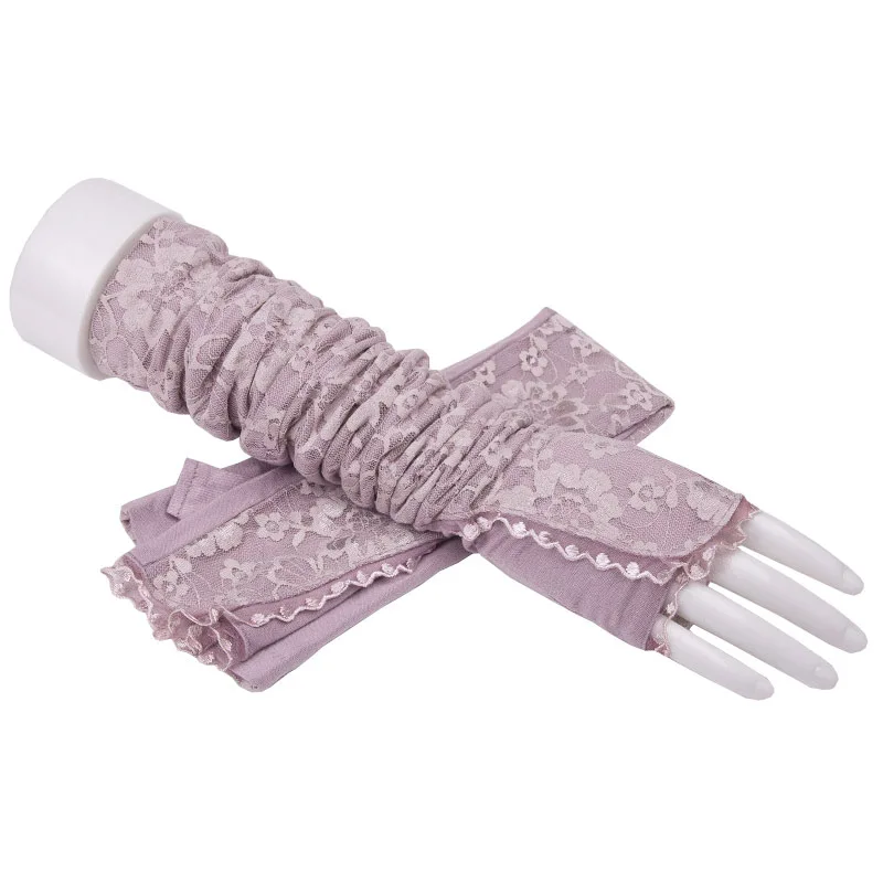 

Fingerless Long Gloves Anti UV Summer Sunscreen Car Driving Gloves Long Opera Sun Protection Opera Evening Party Prom Costume