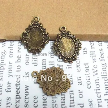 

SweetBell 50pcs Antique Bronze Simple Oval Cabochon Settings Pendant Blanks Metal Jewelry Finding 14*10mm Fit Jewelry Diy 7A1121