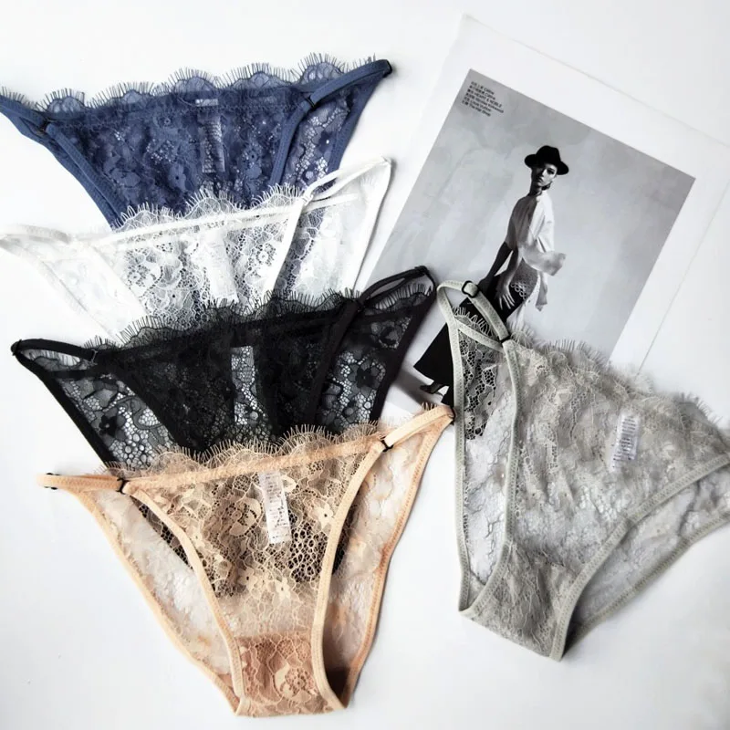 

Fashion High Quality Eyelash Women's Panties Transparent Underwear Women Lace Soft Briefs Sexy Lingerie Sexy women Underwear