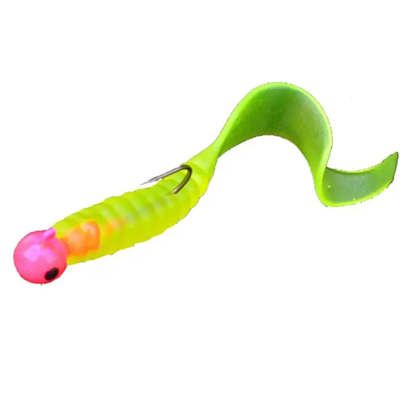 17Pcs Soft Worm Lure Fishing Lure Set Head Jig Hooks Plastic