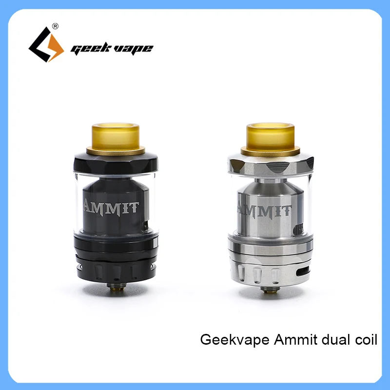

Geekvape Ammit Dual Coil RTA Tank Electronic Cigarette Atomizer Support Both Dual and Single Coil Ammit DIY RTA