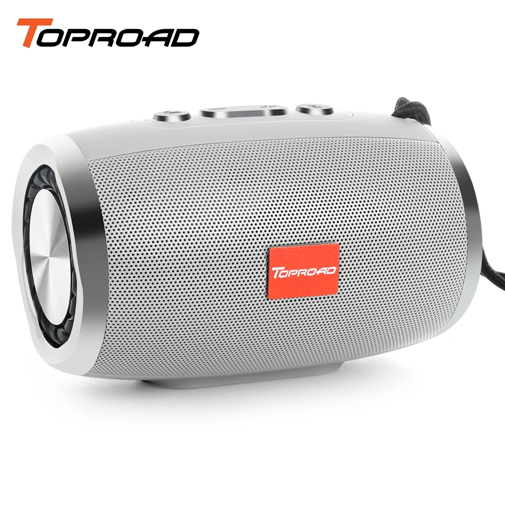 

TOPROAD Wireless Bluetooth Speaker Portable Stereo Sound Speakers Support TF FM Radio AUX with Mic Music Column Box for Phone PC