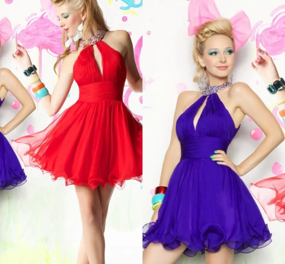 Short Red Halter Dress