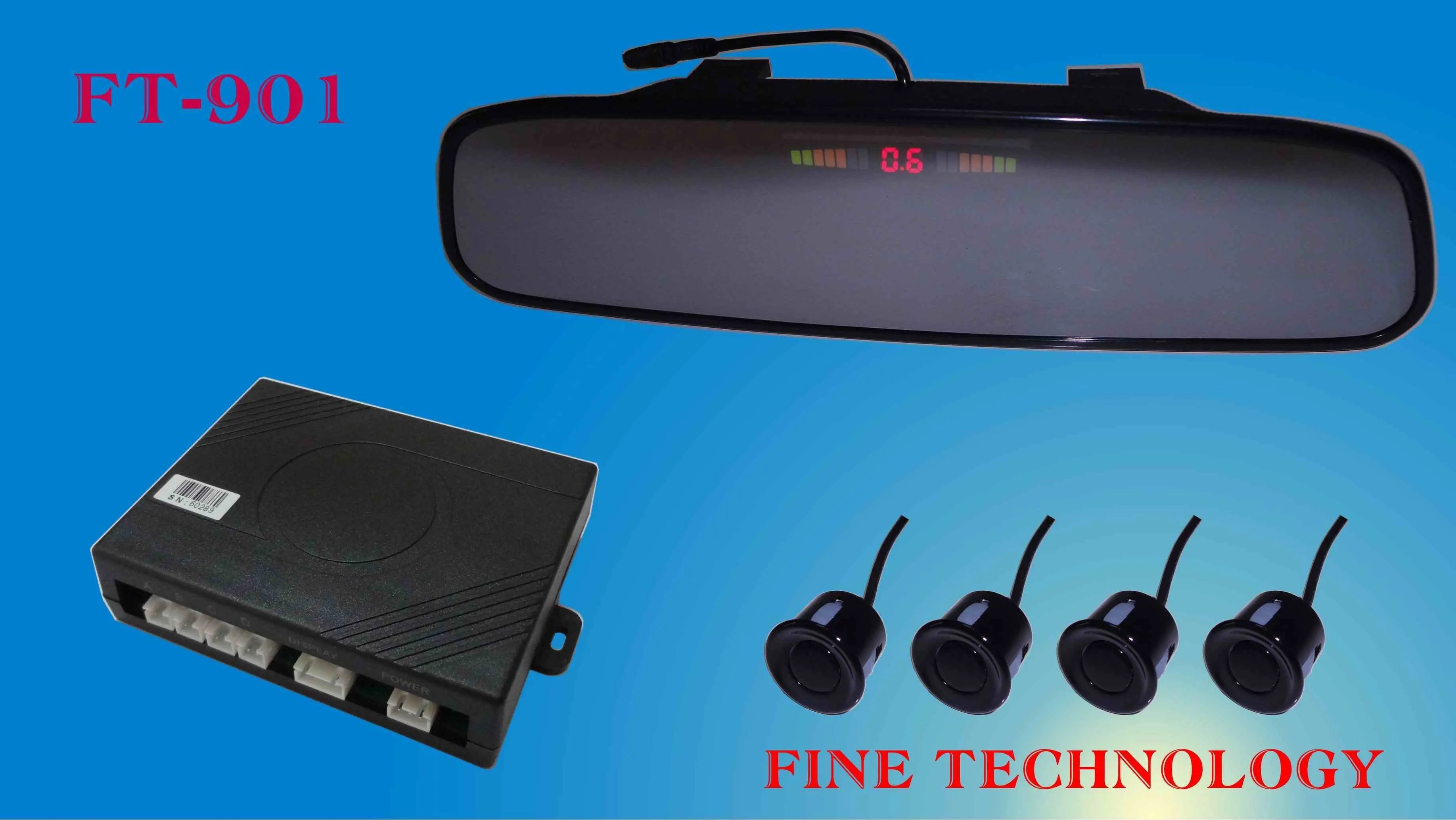 best quality waterproof car backup auto detect sensor rear view mirror