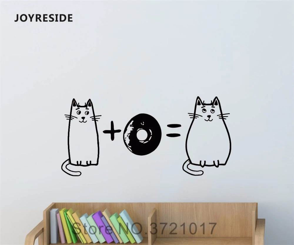 Joyreside Fat Cat Bagel Doughnut Donut Wall Funny Cats Decal Vinyl Sticker Decor Children S Girl Boy Room Bedroom Art Mural A418 Wall Stickers Aliexpress joyreside fat cat bagel doughnut donut wall funny cats decal vinyl sticker decor children s girl boy room bedroom art mural a418