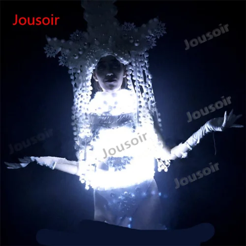 Светодио дный Sexy Lady Light Up вечерние платье DS B Костюмы светодио световой Рождество