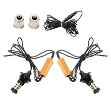 Auto Front Turn Indicator Daytime Running Lights Super Bright Dual Color LED Car Turn Signal Light 1156 1014 60 SMD 2PCs/Set