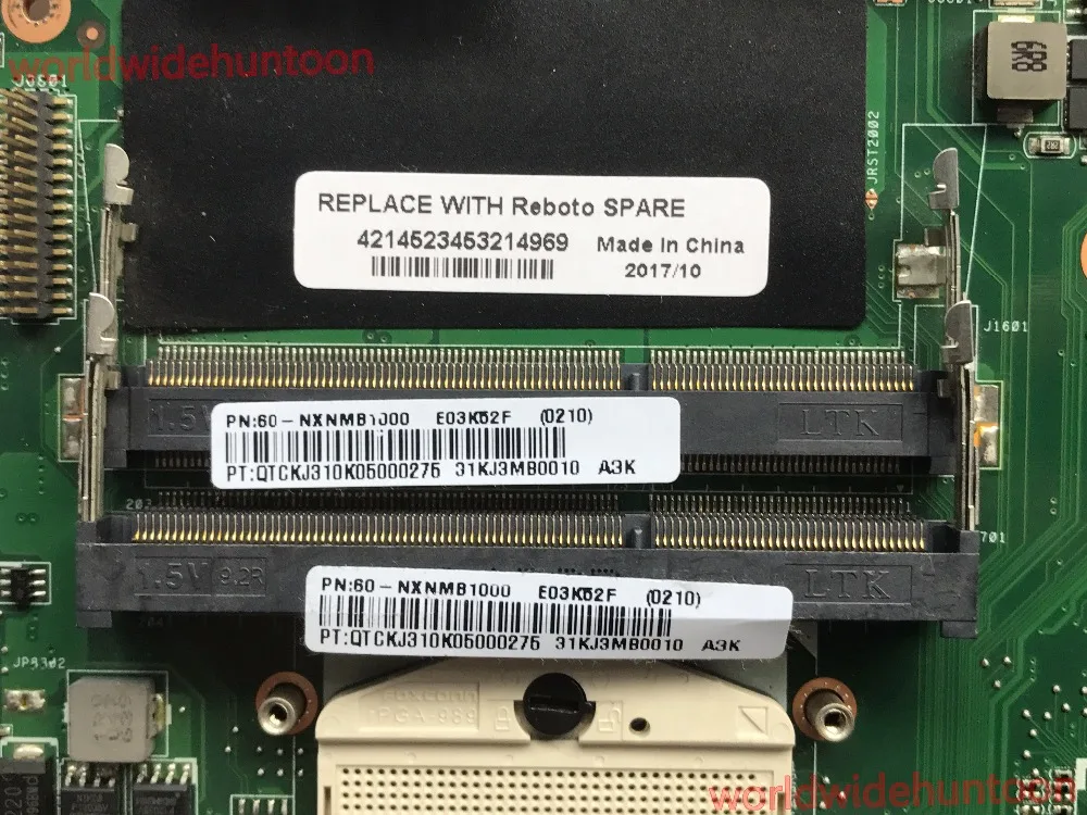 Классическая материнская плата для ноутбука ASUS K52F с разъемом 989 PN основная DDR3 100%