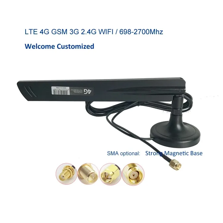 Высокое качество TS9 lte 4g антенна с высоким коэффициентом усиления 2,4g 5g 5,8g Двухчастотная резиновая антенна кабель RG174 1,5 M SMA разъем мужской разъем