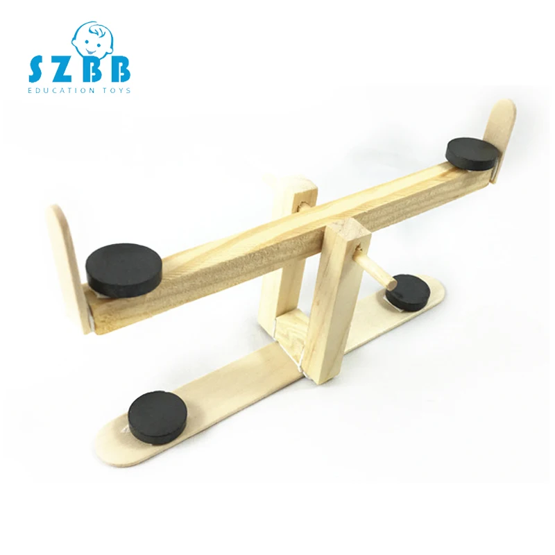 

SZ STEAM Model Toy Diy Simulation creative seesaw Developing Intellectual STEM Wood Physics Experiments Toy Science toy SZ3289