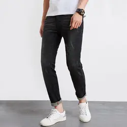 Джинсы мужские стрейч зауженные брюки 2019 Новые корейские джинсы повседневные дикие черные джинсы больше размеров 28-34 36