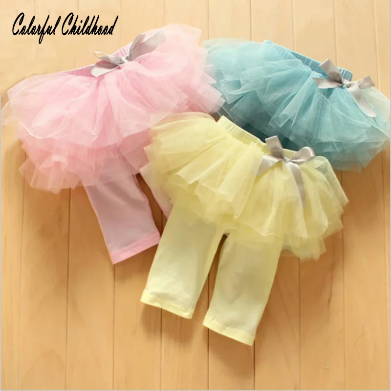 

Lovely Kids Baby Girls Leggings Gauze Bow Tutu Princess Skirt Tulle Skirt Pants