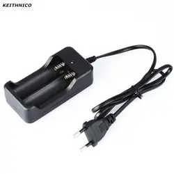 Keithnico 18650 батарея зарядное устройство 2 слота AC 110 В 220 В двойной для 18650 зарядки 3,7 в перезаряжаемые литий-ионный США ЕС Plug