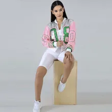 Блестки с длинным круглым вырезом розовый зеленый AKA 08 Alpha Kapp женское сообщество Альфа куртки с пайетками шикарная Клубная верхняя одежда и пальто