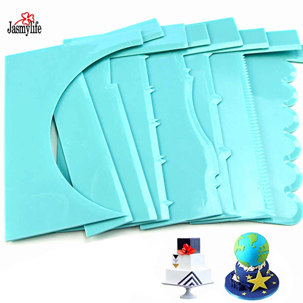 

Modelling Smoother Polisher Cake Scraper Blade Pastry Spatulas Pastry Icing Comb Set Baking Tools For Cakes DIY Molds For Baking