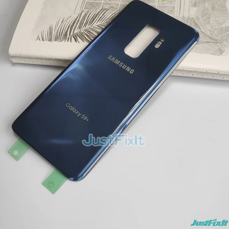 Для SAMSUNG Galaxy S9+ S9 Plus G965 G965F задняя крышка батарейного отсека задняя стеклянная крышка Корпус чехол Замена батарейного отсека - Цвет: blue