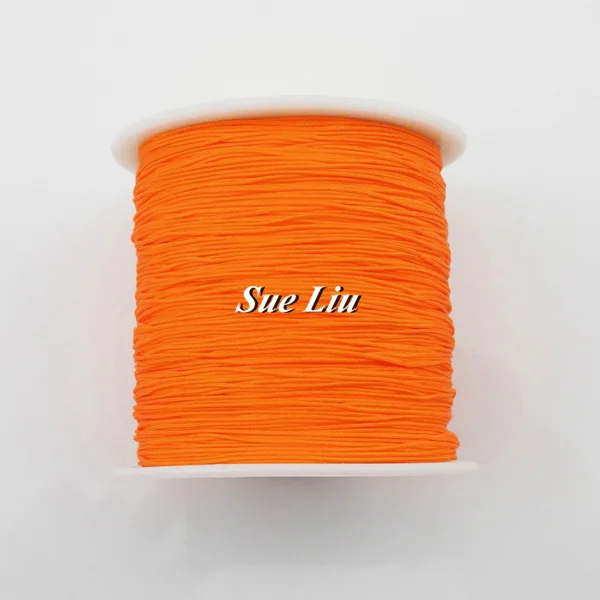 0,5 мм 38-Цвет нейлоновый шнур китайский узел макраме шнур плетеный браслет шнура Ленточки шнур для бус-150 м Катушка - Цвет: Tangerine CX172