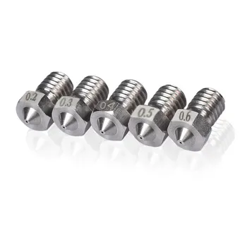 

1set 1.75mm stainless steel nozzle for V6 hotend replacement 3D printer parts V5 V6 nozzle 0.2/0.3/0.4/0.5/0.6mm