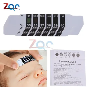 

10pcs Forehead Head Strip Thermometer Fever Body Baby Child Kid Care Check Test Temperature Monitoring Safe Non-Toxic new