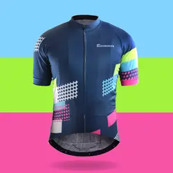 Racmmer 2018 дышащий Велоспорт Джерси короткий рукав на лето и весну Для мужчин рубашка Велосипедный Спорт Одежда Топы корректирующие