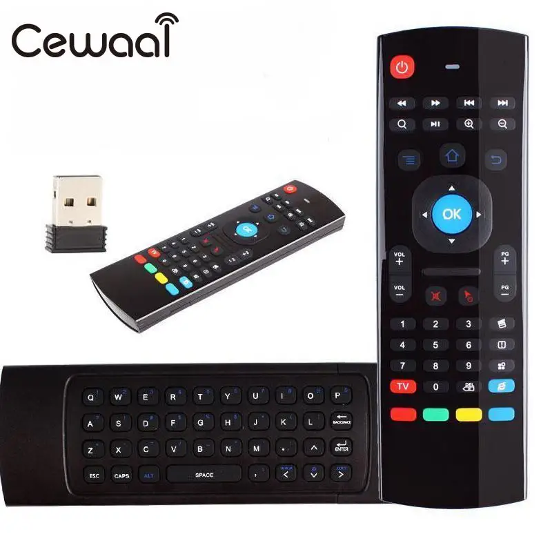 

Cewaal New 2.4GHz Air Mouse Wireless Keyboard Remote Voice Control Genuine Android Smart