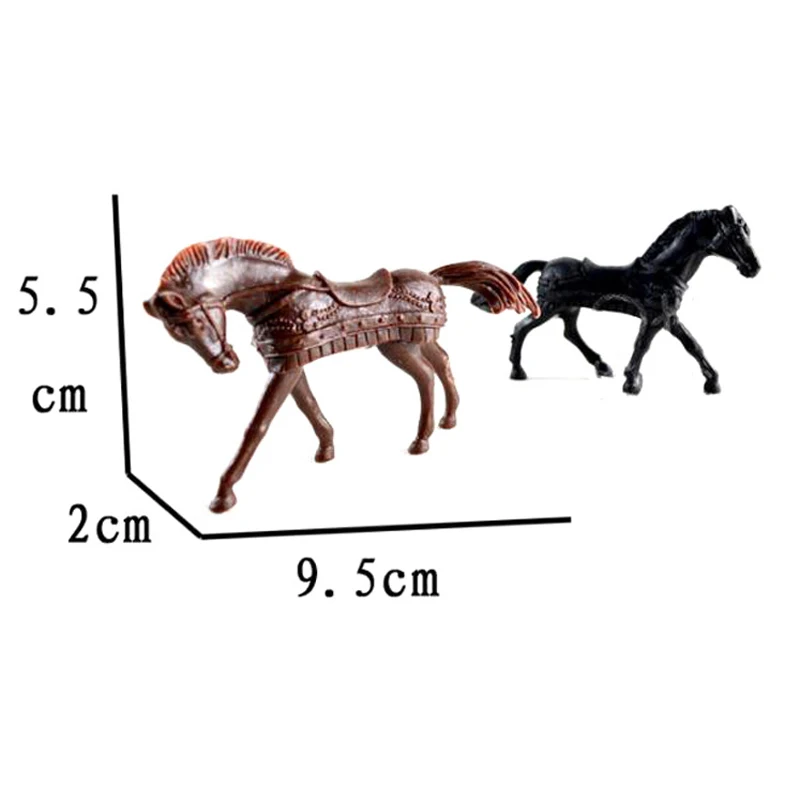 Домашний декор фигурки 28 шт./компл. средневековый Воины Лошади Солдат модель фигурки пластмассовые игрушки Украшение Стола Подарок