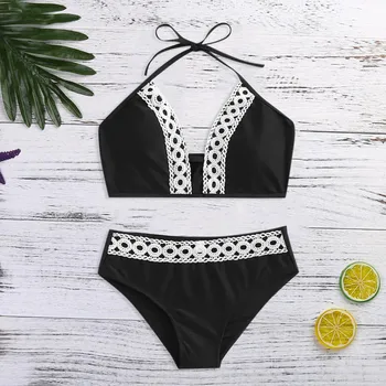 

Sexy Swimsuits Women Swimming Costume Padded Lace tie Swimsuits Monokini Swimwear Push up triangle swimsuits Beachwear L328A
