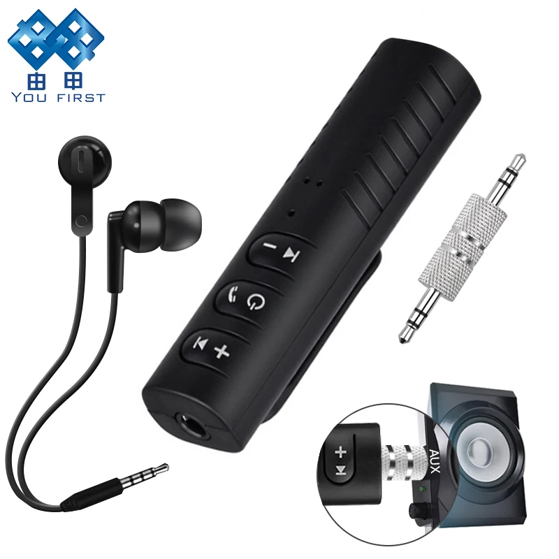 

YOU FIRST Wireless Bluetooth Receiver 3.5mm Jack Audio Music Bluetooth Audio Receiver Adapter With Mic Adaptador Bluetooth Usb