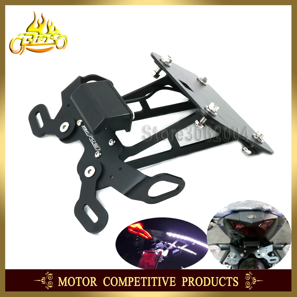 

Fender Eliminator Registration Plate Bracket License Plate Holder LED Light Motorcycle For YAMAHA YZF-R3 2015 YZFR3 YZF R3 CNC