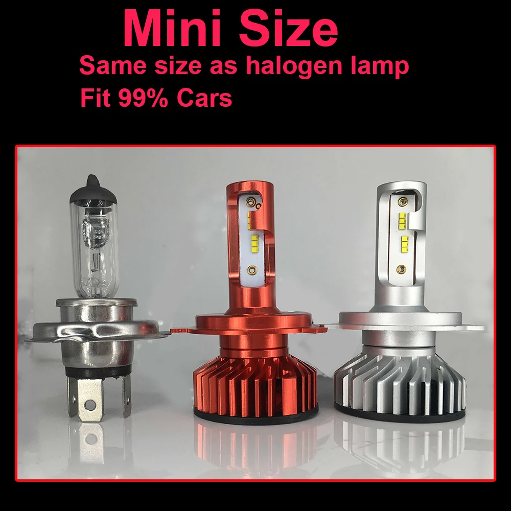 YHKOMS Mini Canbus H4 H7 H1 H3 H11 LED H8 H9 9005 9006 880 881 светодиодные лампы 4300K 5000K 6500K 8000K Авто