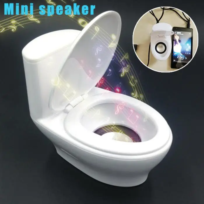 Портативный мини-Туалет Форма Динамик Стерео Усилитель громкоговорителя MP3 плеер HSJ-19