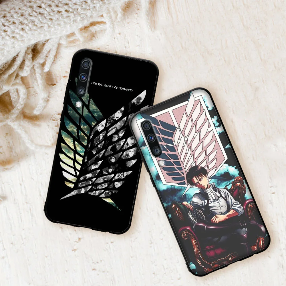 Мягкий чехол Levi Ackerman для Samsung Galaxy A50 A6 Plus A7 A8 2018 A5 A9 A10 A30 A40 A70|Бамперы| |