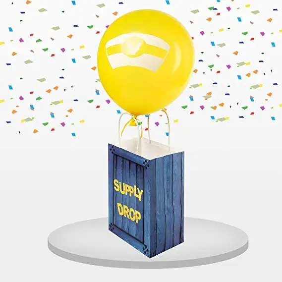 Fortnight Style V Vinyl x 6 Drop Box Supply Balloon Logo
