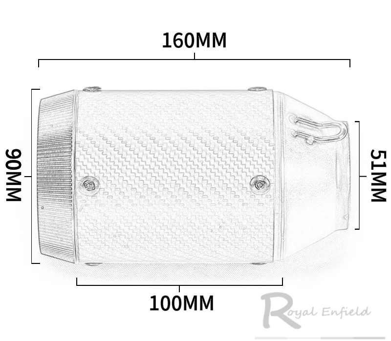 Escape de tubo de escape de motocicleta de 51mm/60mm para el silenciador de escape de carreras de EUA para Z1000 Z750 Z800 para NINJA250 tmax530 KTM ATV