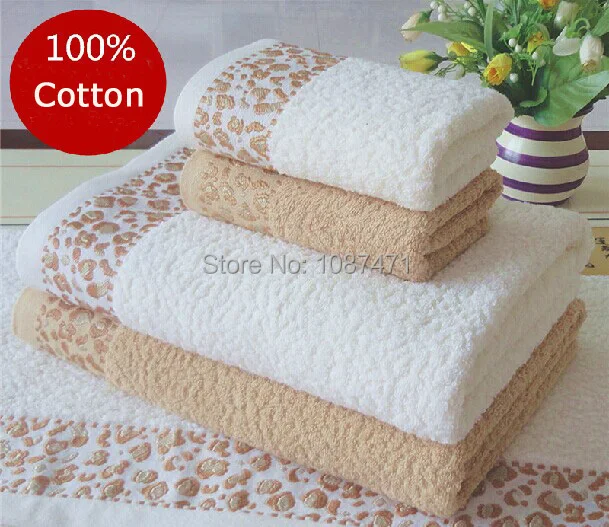 

1PIECE, New Arrival 100% Cotton Size Plus Thickening Beach Towel Leopard Embroidery Bath Towel with Gift 140x70cm HT23