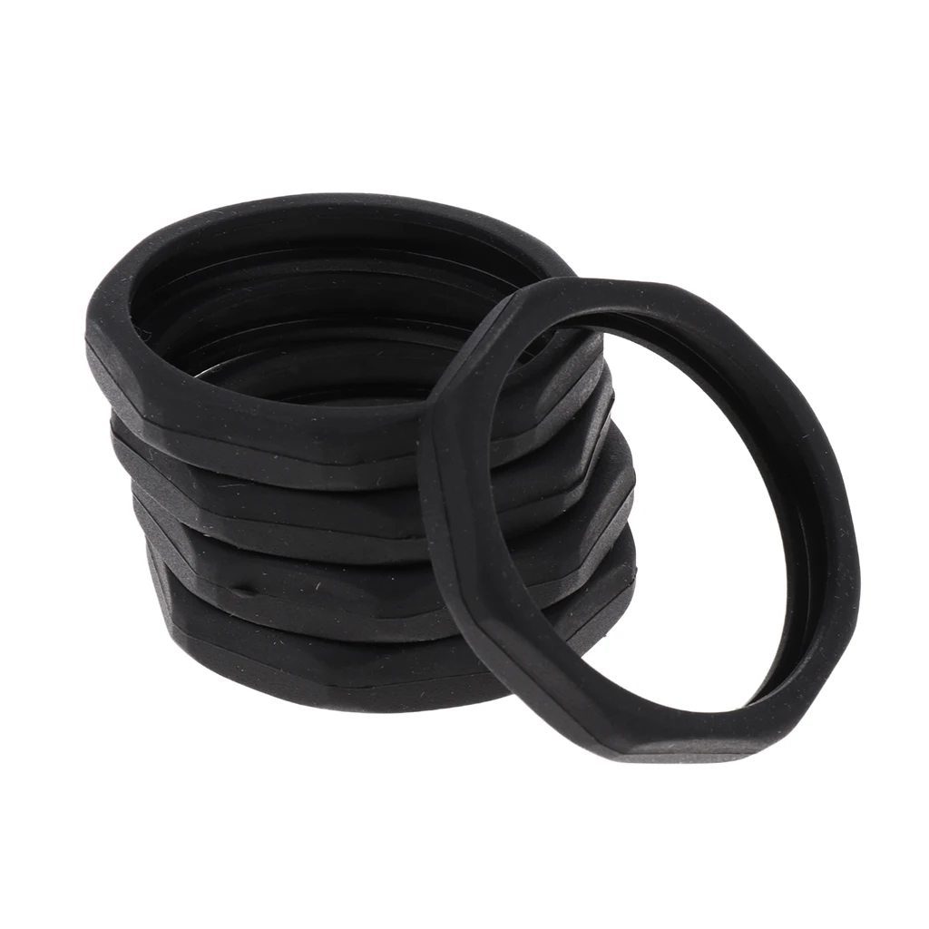 5pcs Microphone Slip Anti-Rolling Protection Ring Mic Silicone Ring Protect Microphone from Shocks Bumps and Falls