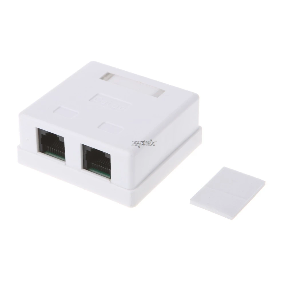 RJ45 Junction Box CAT5e Network Connector 2 Port Desktop Extension Cable Box Z09 Drop ship