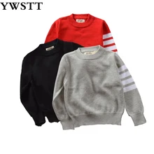 Одежда для мальчиков; свитер; детский пуловер; Новинка года; Высококачественный шерстяной Трикотажный свитер с круглым вырезом и длинными рукавами для школьников; свитер для мальчиков и девочек