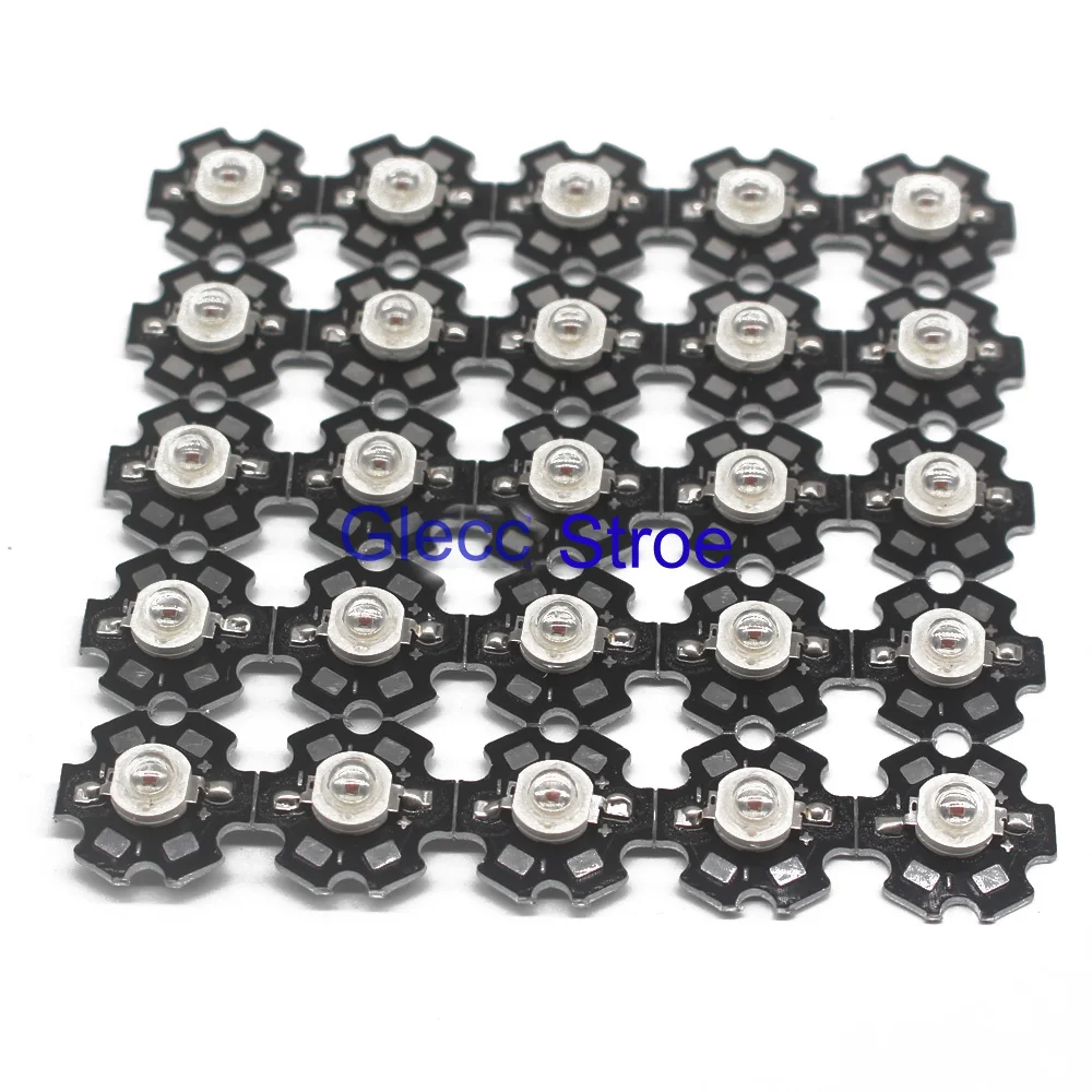 

5 10 20 50 100pcs 1w 3w Deep Red 660nm ~ 665nm EPILEDS LED Light Bulb Part Diode For Plant Grow With 20mm Star