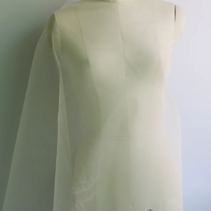 Натуральный белый шелк тутового шелкопряда органза ткань марля Tecido метр