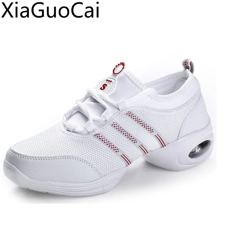 Summer Soft High Quality Women Platform Dance Shoes Mesh Breathable